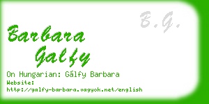 barbara galfy business card
