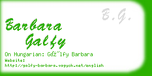 barbara galfy business card
